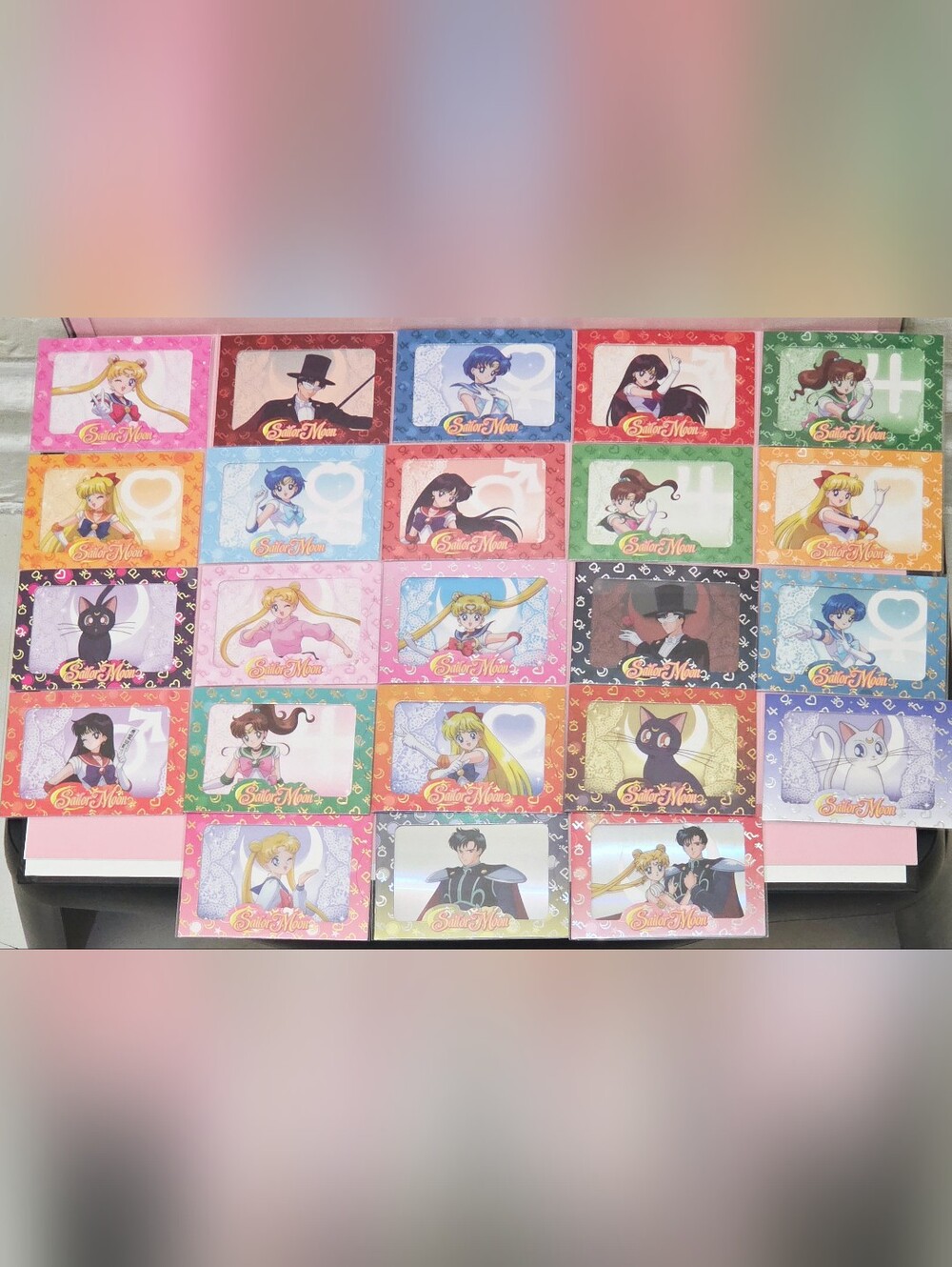 Sailor Moon Cybercel Series 1, Edition 1, Cards 1-21, 24 & 25 Unscanned
